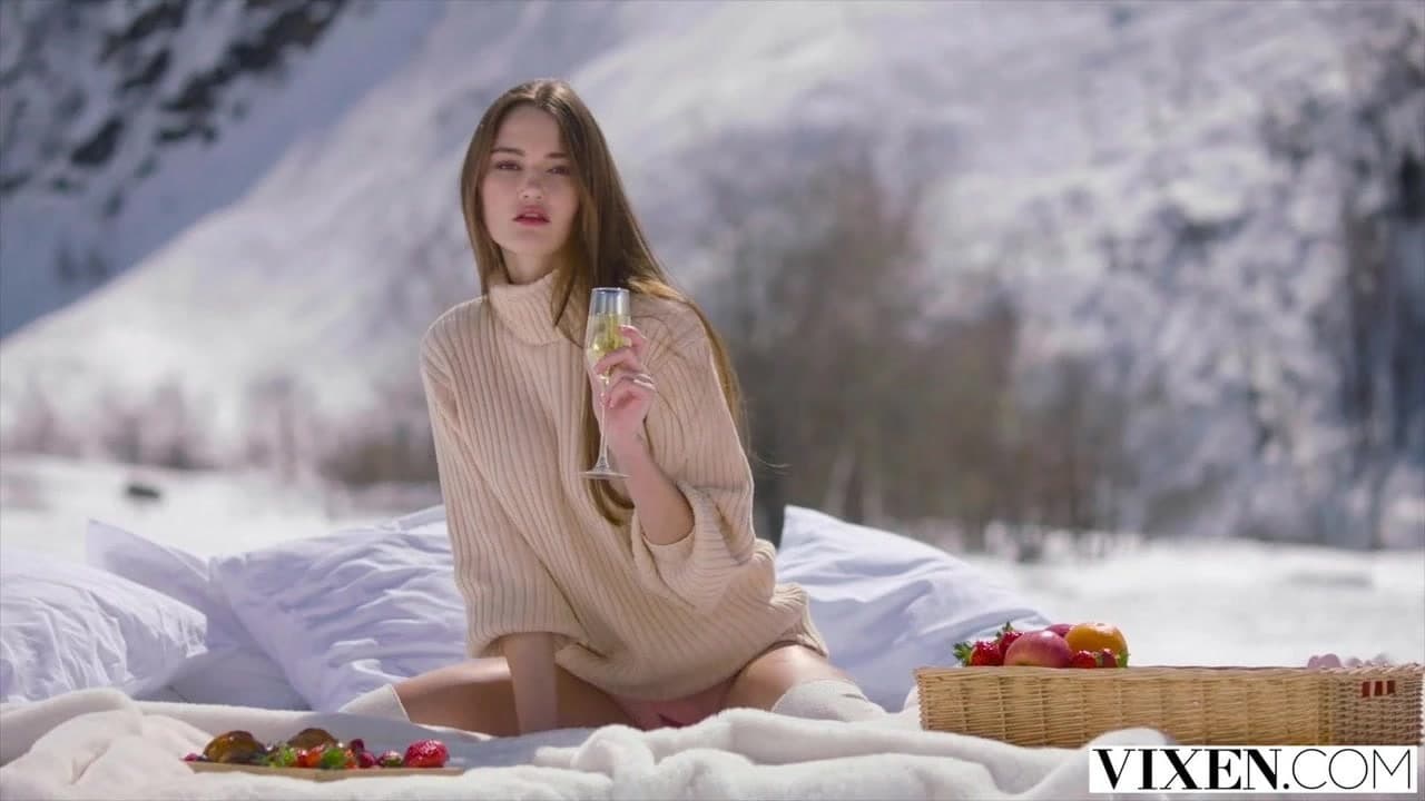 Vixen - kayak tavşanı sonya Alplerde tutkulu seks yapıyor